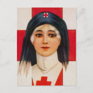 Vintage sjuksköterska vykort