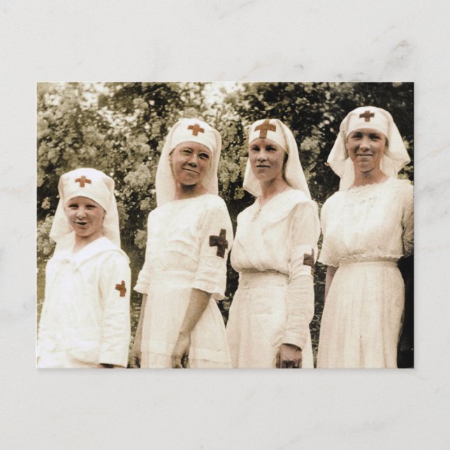 Vintage sjuksköterska vykort (Framsida)