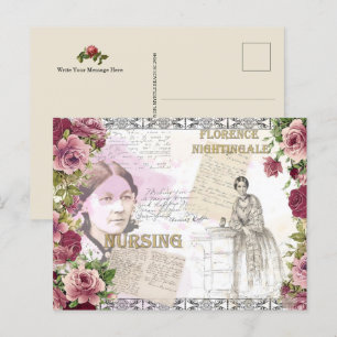 Vintage Sjuksköterskor Florence Nightingale Vykort