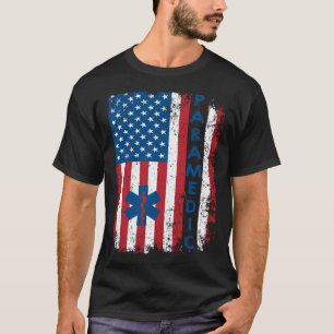 vintage Sjukvårdare Amerikanska Flagga USA EMS EMS T Shirt