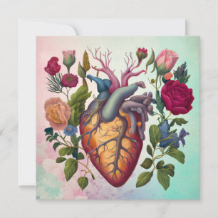 Vintage Sjukvårdsanatomi hjärtblomma doktor