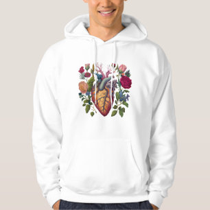 Vintage Sjukvårdsanatomi hjärtblomma doktor Hoodie