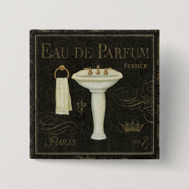 Vintage sjunker och handduken knapp (Framsida)