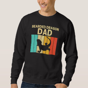 Vintage Skäggig Drak För Pappa Farfar Reptil Lång Ärmad Tröja