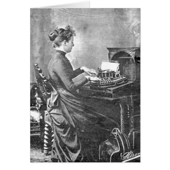 Vintage - skakasaker upp på kontoret, hälsningskort (Framsidan)