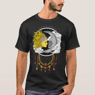 Vintage Skalle Måne T Shirt