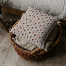 Vintage Skandinavien Folk Art Tulip Faux Linen