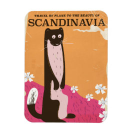Vintage skandinavisk reseposter. magnet