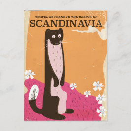 Vintage skandinavisk reseposter. vykort