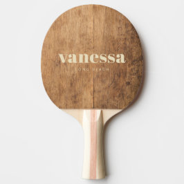 Vintage Skärbräda Minimal Modern Klassiskt Namn Pingisracket