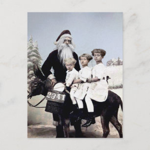 Vintage Skary Santa Postcard Vykort