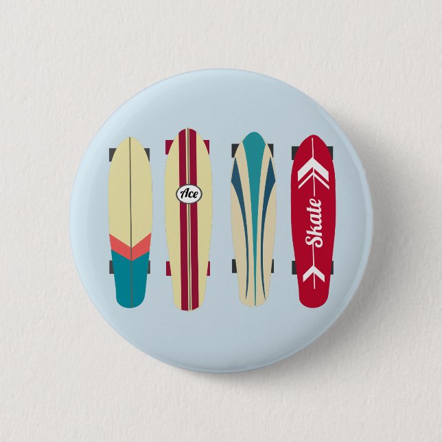 Vintage Skateboard Knapp (Framsida)