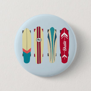 Vintage Skateboard Knapp