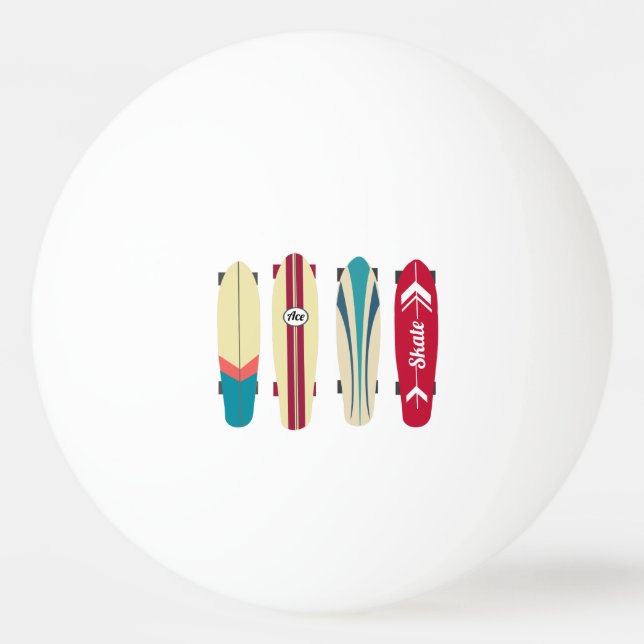 Vintage Skateboard Pingisboll (Framsidan)