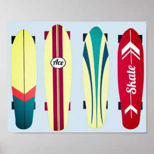Vintage Skateboard Poster