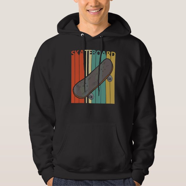 Vintage Skateboarding Sport Hoodie (Framsida)