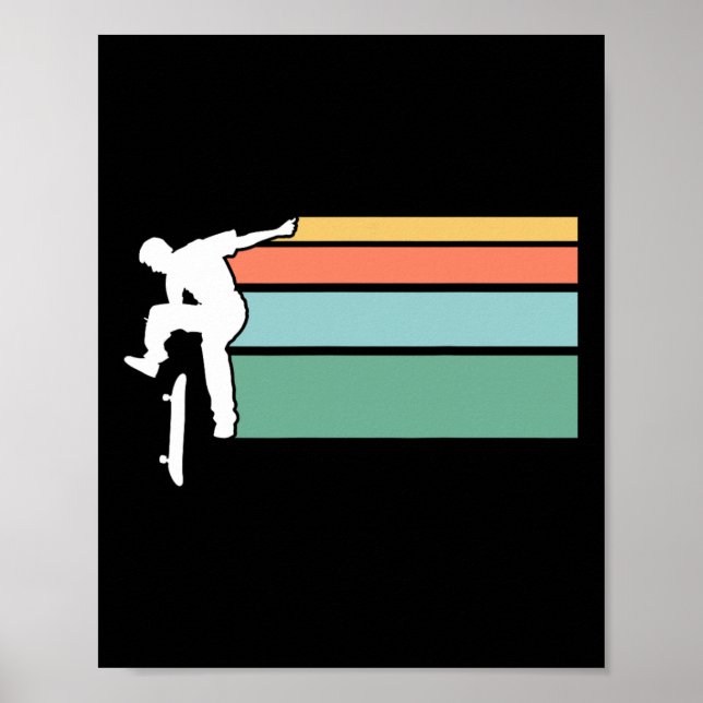 Vintage skateboardingskjorta  poster (Framsidan)