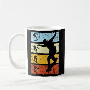 Vintage Skater Skateboarding Retro Skatt Kaffemugg