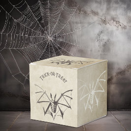 Vintage Skeletal Fladdermus Halloween Presentaskar