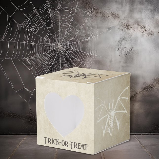 Vintage Skeletal Fladdermus Halloween Presentaskar (Skapare uppladdad)