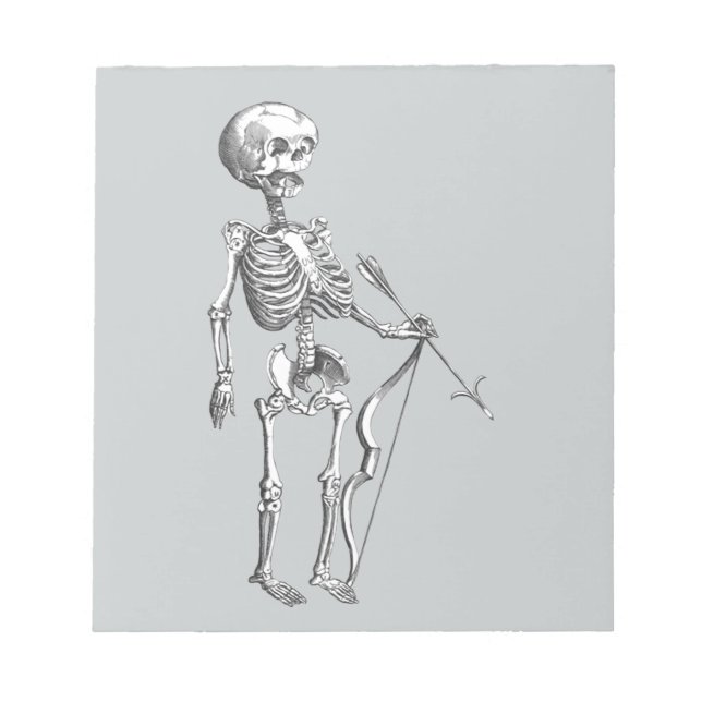 Vintage Skeleton Archer Anteckningsblock (Framsida)