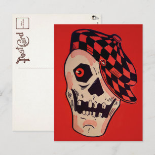 Vintage Skeleton Dekoration vykort