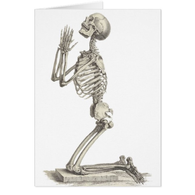 Vintage Skeleton Hälsningskort (Framsidan)