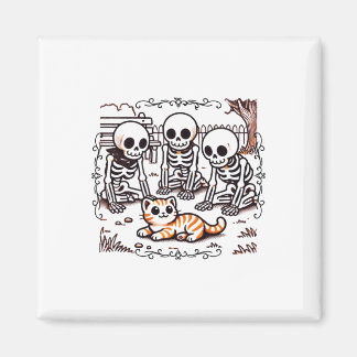Vintage Skeleton Insamlingsetikett Magnet