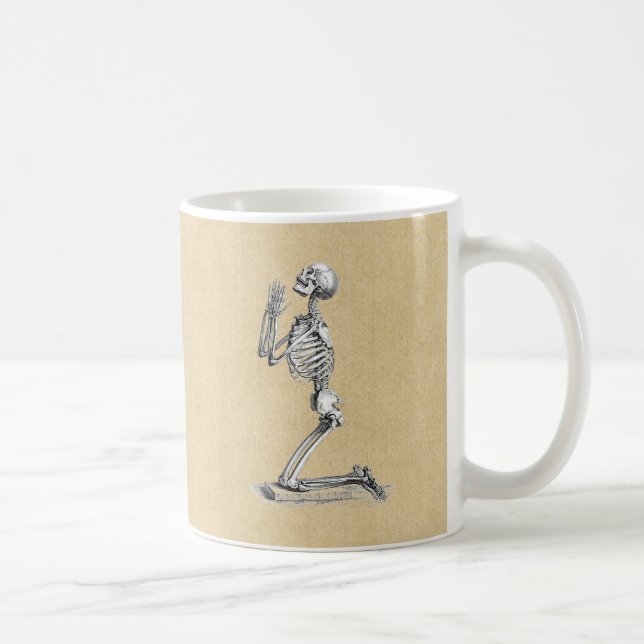 Vintage Skeleton Medicinskt diagram Kaffemugg (Höger)