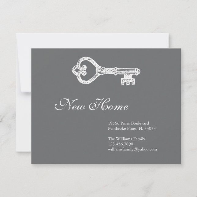 Vintage Skeleton Nyckel Meddelande (Framsida)