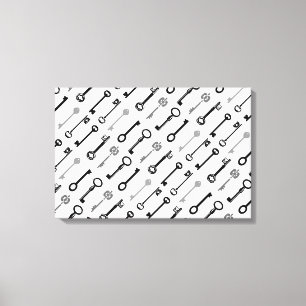 Vintage Skeleton Nycklar på Canvas