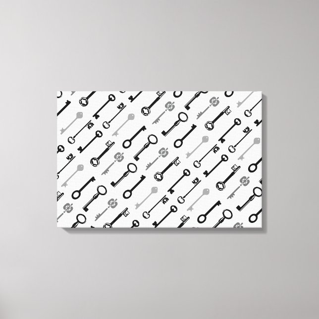 Vintage Skeleton Nycklar på Canvas (Framsida)