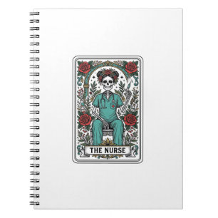 Vintage Skeleton Sjuksköterska Tarotkort Tröja Des Anteckningsbok