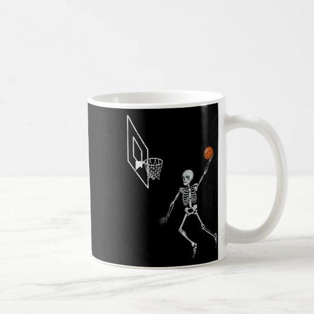 Vintage Skeleton Sketll Player Dunking Ring Hallow Kaffemugg (Höger)