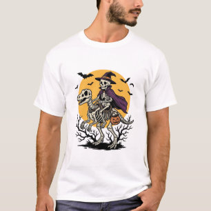 Vintage skelett dinosaur Halloween skjorta design_ T Shirt