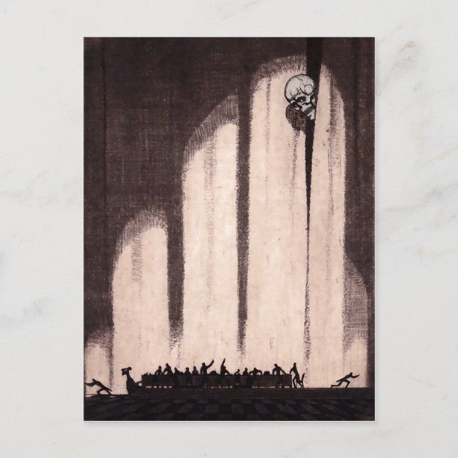 Vintage Skelett Konst Kort (Framsida)