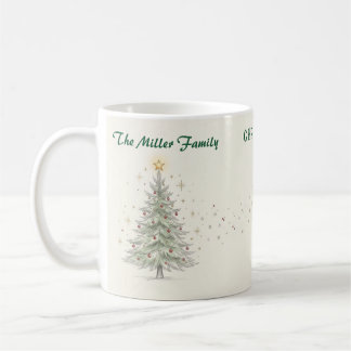 Vintage Sketch Julgran Holiday Kaffe Mugg