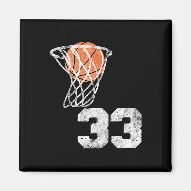 Vintage Sketll Jersey Number 33 Player Number Magnet (Framsidan)