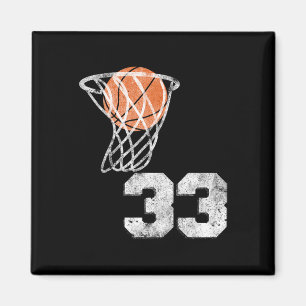 Vintage Sketll Tröja Nummer 33 Spelar Nummer Magnet