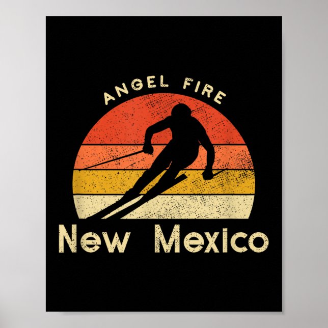 Vintage Ski Angel Fire New mexico Mountain Poster (Framsidan)