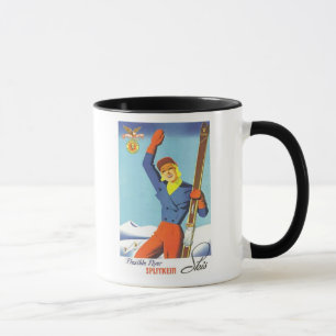 Vintage Ski annons Mugg