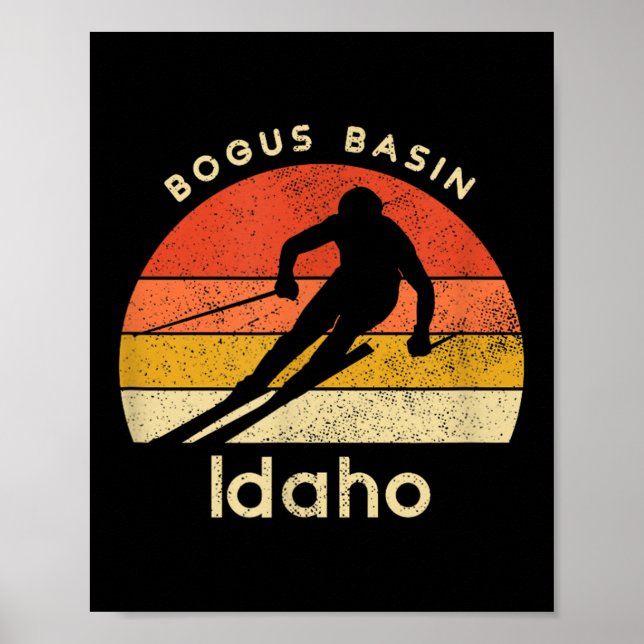 Vintage Ski Bogus Basin Idaho Mountain Poster (Framsidan)