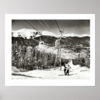 Vintage ski iamge, Ski hiss till sist