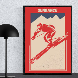 Vintage Ski Idaho Mountain Resort Sundance Poster