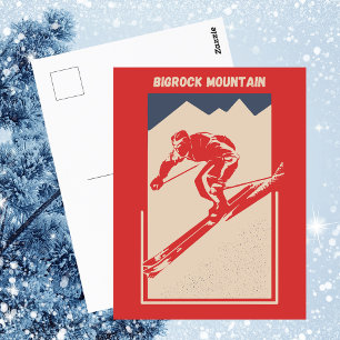 Vintage Ski Maine Resort Bigrock Mountain Vykort