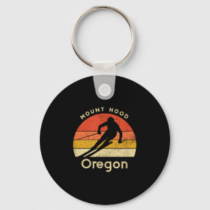 Vintage Ski Mount Huva Oregon Mountain Nyckelring