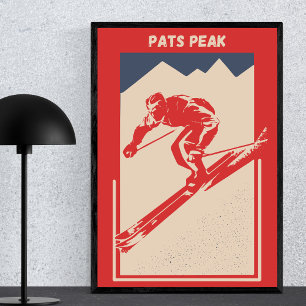 Vintage Ski New Hampshire Resort Pats-topp Poster