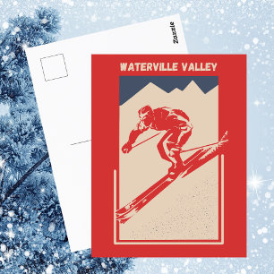 Vintage Ski New Hampshire Resort Waterville Valley Vykort