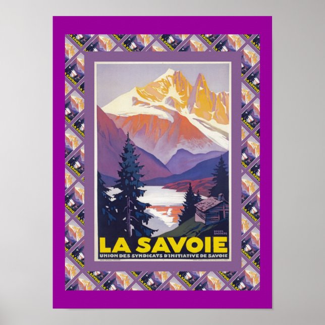 Vintage Ski Poster, Frankrike, La Savoie Poster (Framsidan)