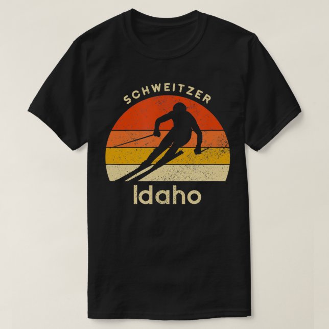 Vintage Ski Schweitzer Idaho Mountain T Shirt (Design framsida)